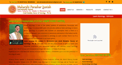 Desktop Screenshot of maharshiparasharjyotish.com